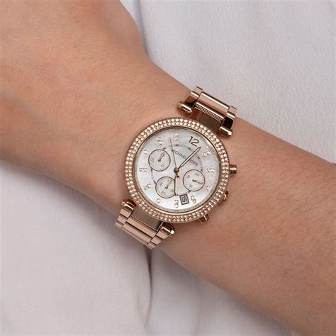 Parker Rose Gold Chronograph MK5491 : Michael Kors: 